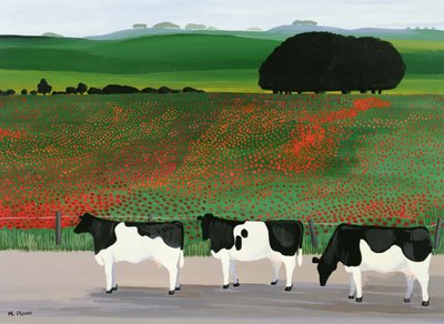 Cows and Poppies by Maggie Rowe